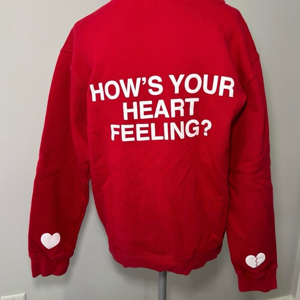 Limited Edition WNRS “How’s Your Heart Feeling?” Red Hoodie - Unisex, Size Small